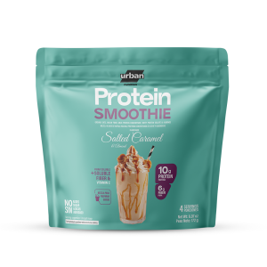 Protein Smoothie Salted Caramel, combinación de proteínas de alto valor biológico, fibra prebiótica y vitamina C, sabor a caramelo