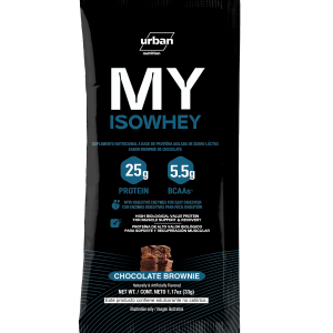 My IsoWhey Chocolate Brownie, proteína aislada en empaque de una libra con 15 porciones y un delicioso sabor a brownie