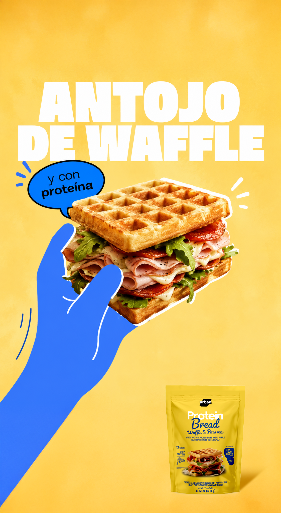 Protein Bread – Waffle & Pizza Mix de Urban Nutrition Protein Bread – Waffle & Pizza Mix de Urban Nutrition
