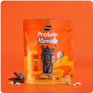 Protein Manicho Choco Shake en presentación de 200 g, bebida en polvo sabor chocolate con 10 g de proteína, fibra, prebióticos y vitamina C