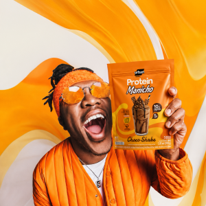 Protein Manicho Choco Shake en presentación de 200 g, bebida en polvo sabor chocolate con 10 g de proteína, fibra, prebióticos y vitamina C