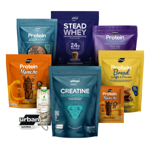 pack de proteína creatina y snacks